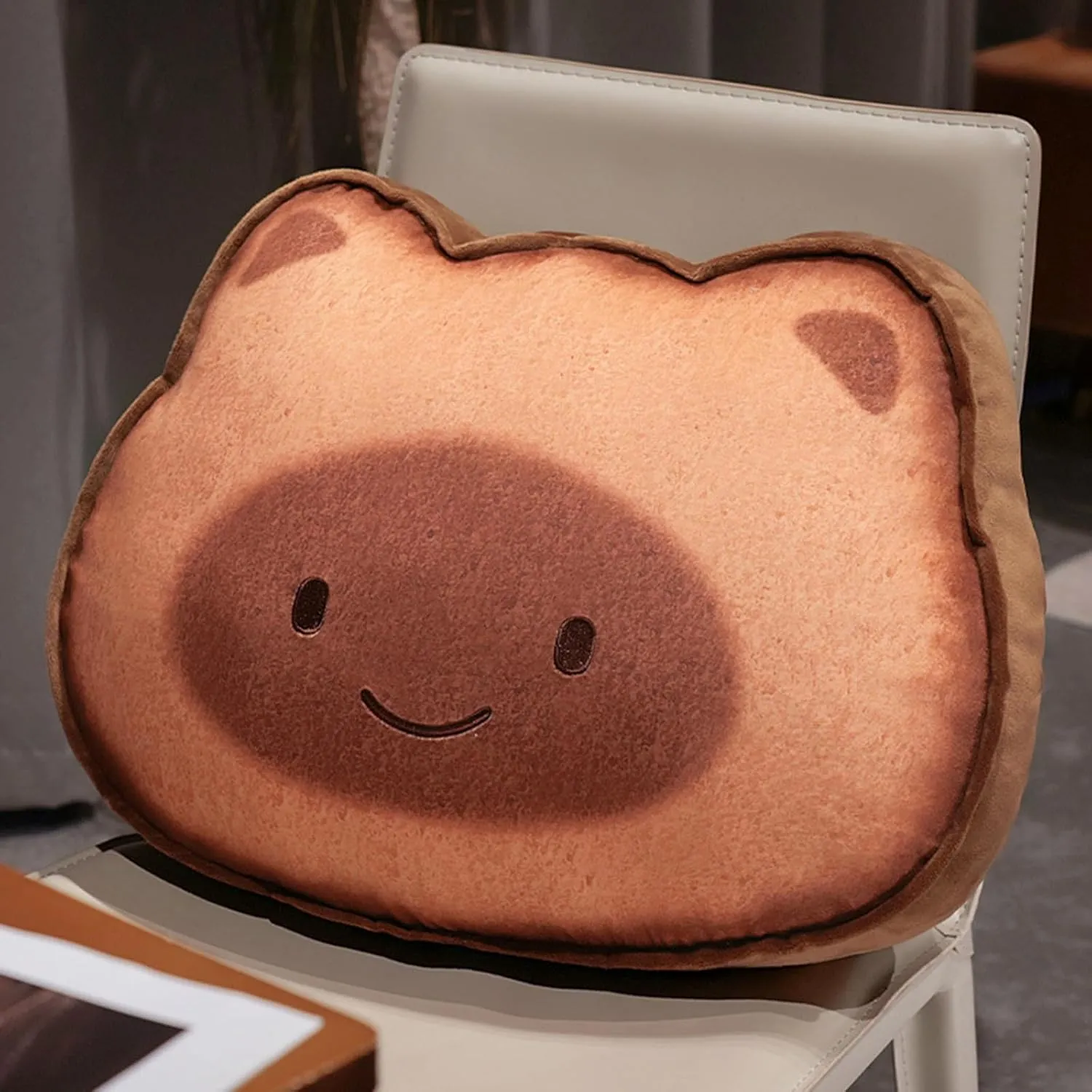 Ditucu Cat Stuffed Animal Cute Kitten Napping Throw Pillows Soft Cushion Plush Decorative Gifts for Kids Brown 15.7 inch Dark Brown