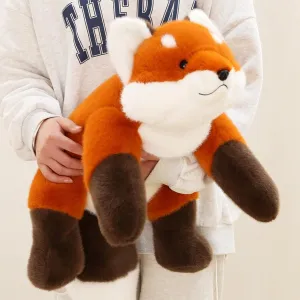 Ditucu Weighted Stuffed Animal 1.2 lbs Fox Plush Toys Cute Soft Plushies Gifts for Kids 17 inch
