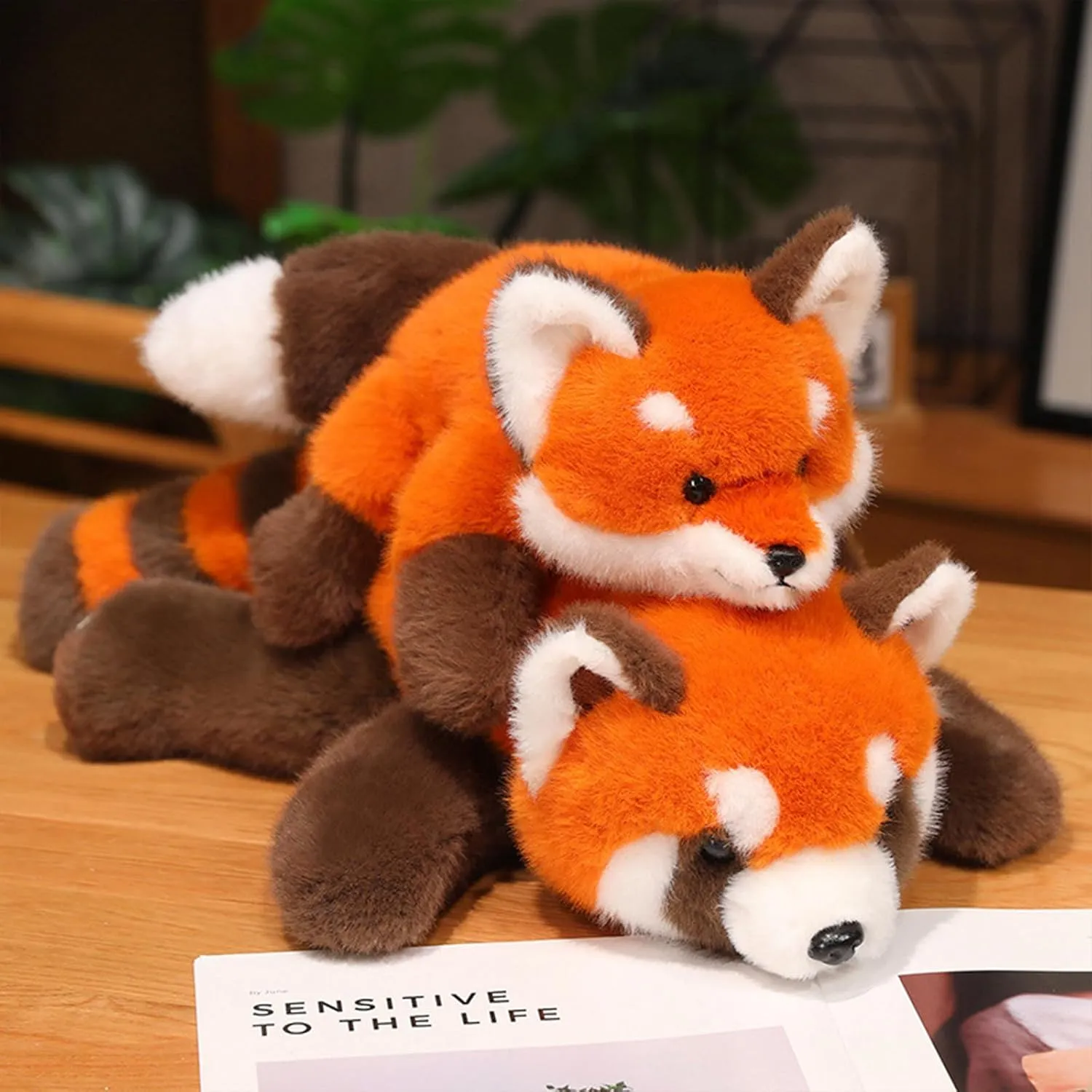 Ditucu Weighted Stuffed Animal 1.8 lbs Fox Plush Toys Cute Soft Plushies Gifts for Kids 25 inch