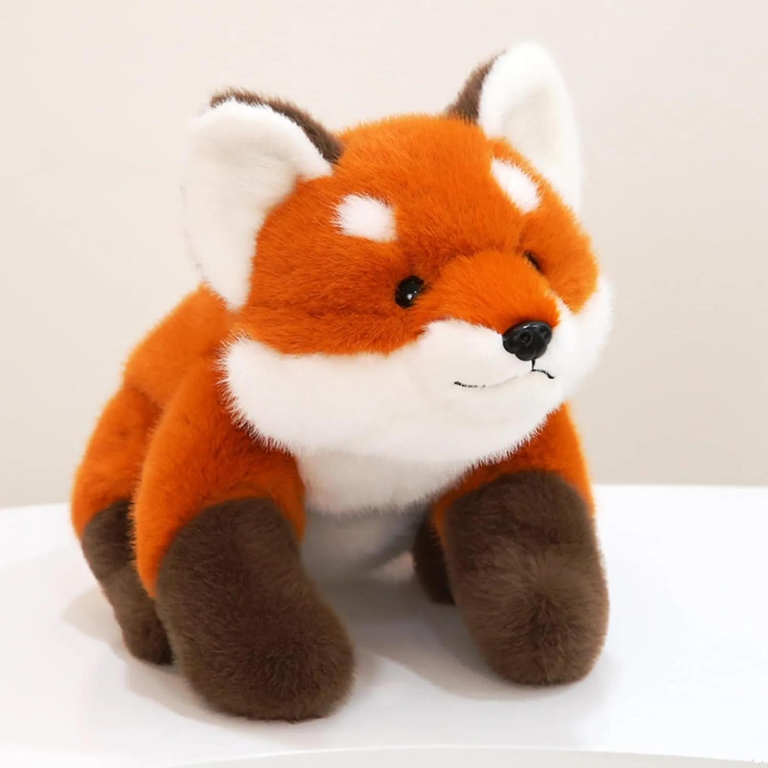 Ditucu Weighted Stuffed Animal 1.8 lbs Fox Plush Toys Cute Soft Plushies Gifts for Kids 25 inch