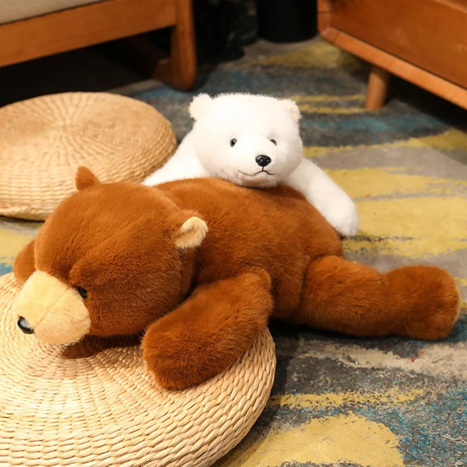 Ditucu Weighted Stuffed Animals 0.6 lbs Weighted Brown Bear Plush Toys Cute Soft Plushies Gifts for Kids 11 inch