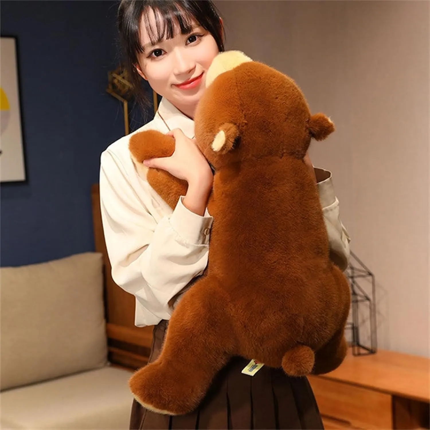 Ditucu Weighted Stuffed Animals 0.6 lbs Weighted Brown Bear Plush Toys Cute Soft Plushies Gifts for Kids 11 inch