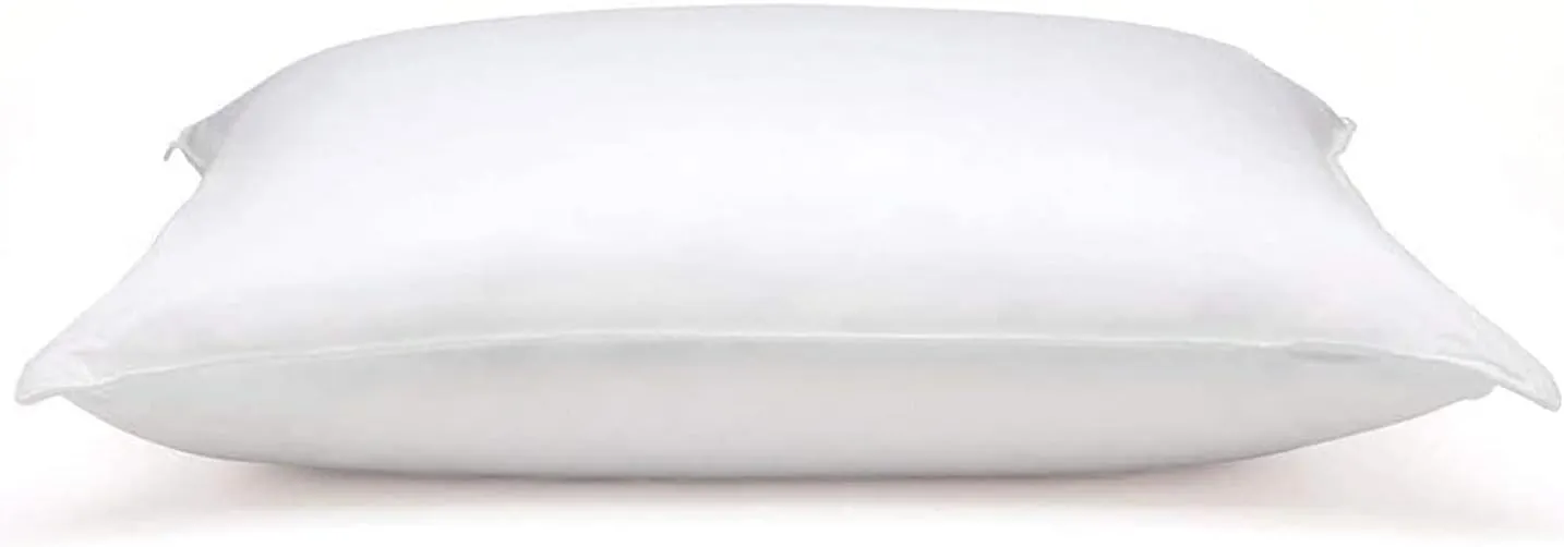 DOWNLITE Flat & Soft Down Pillow – Hypoallergenic Premium Down (Not Feathers) – Standard Size, 20 x 26