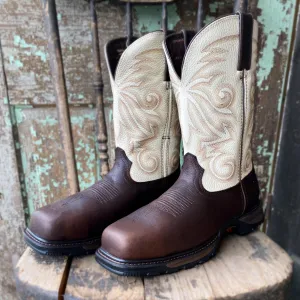 Durango Men's Maverick Brown & White Top Composite Toe WaterProof Work Boots DDB0330