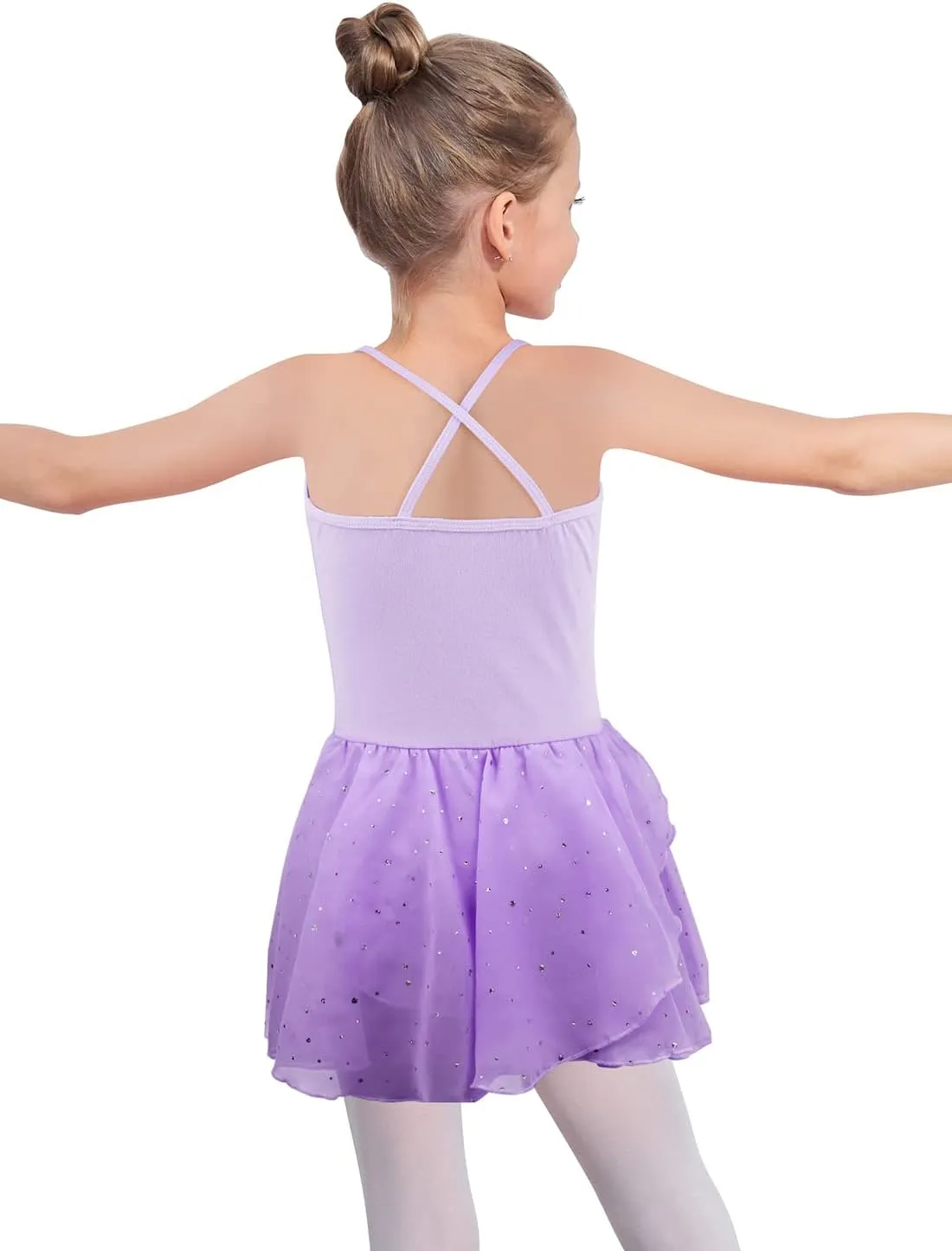 EQSJIU Toddler Ballet Leotard for Girls Dance Skirt Camisole Ballerina Dress Outfit Nude 2-10 Years