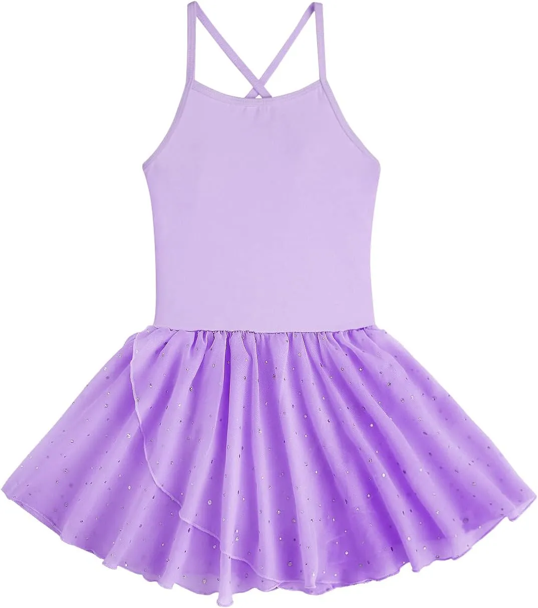 EQSJIU Toddler Ballet Leotard for Girls Dance Skirt Camisole Ballerina Dress Outfit Nude 2-10 Years