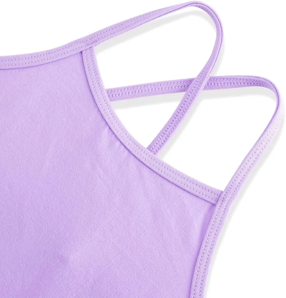 EQSJIU Toddler Ballet Leotard for Girls Dance Skirt Camisole Ballerina Dress Outfit Nude 2-10 Years
