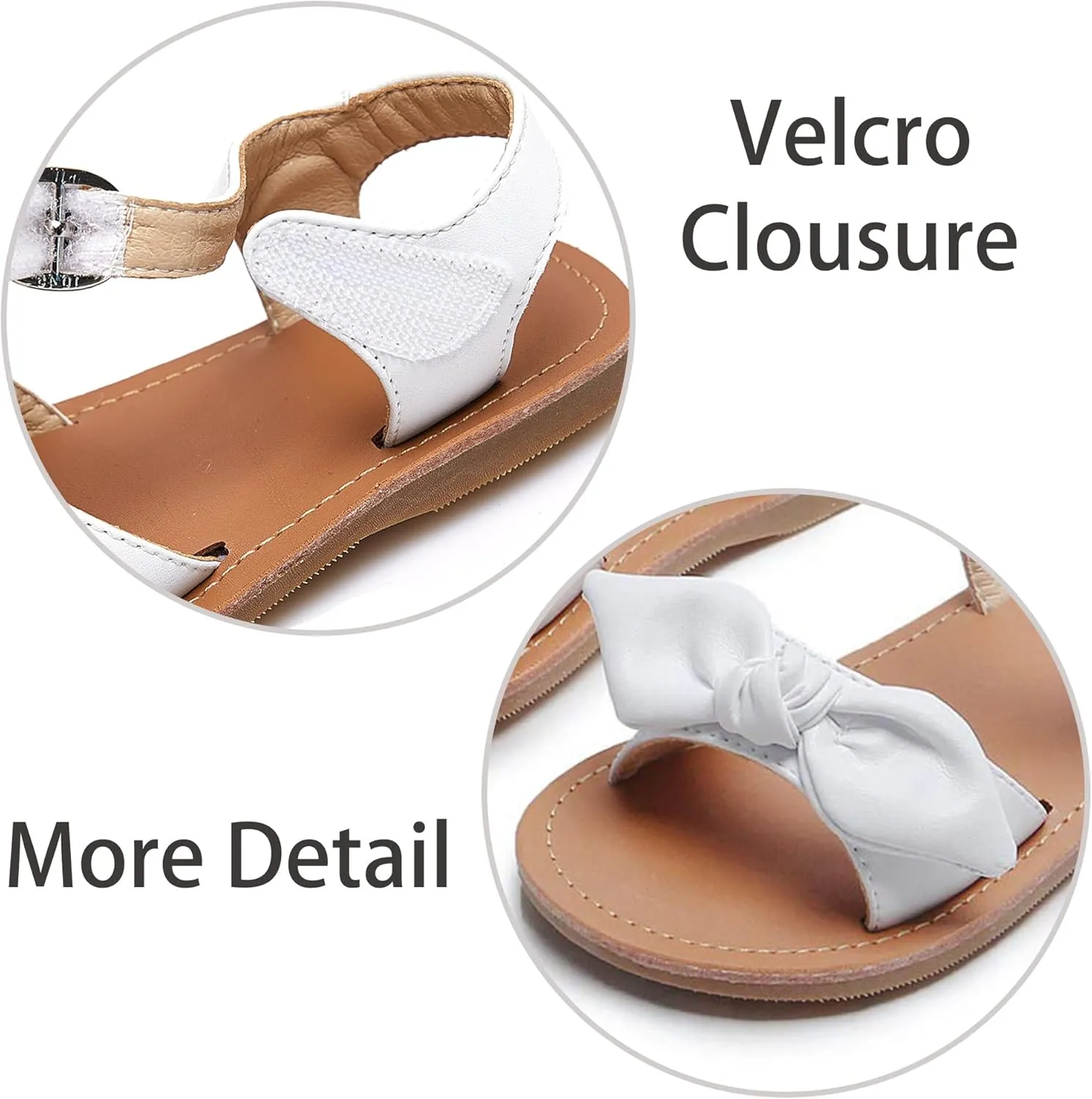 ESTINE Toddler/Little Kid Girls Bow Open Toe Flat Evening Dress Sandals