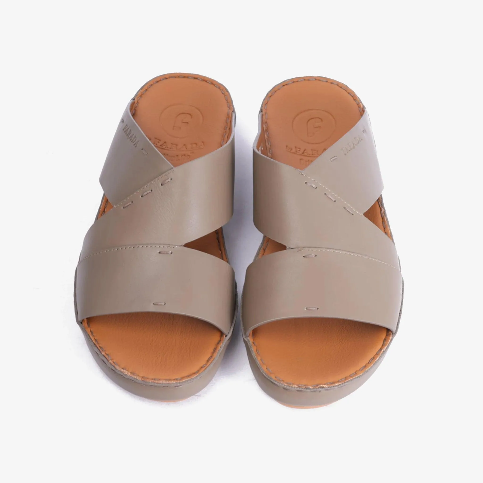 FARADA ARABIC SLIPPER WITH SINGLE STRAP AROUND THE ANKLE TRUFFLE