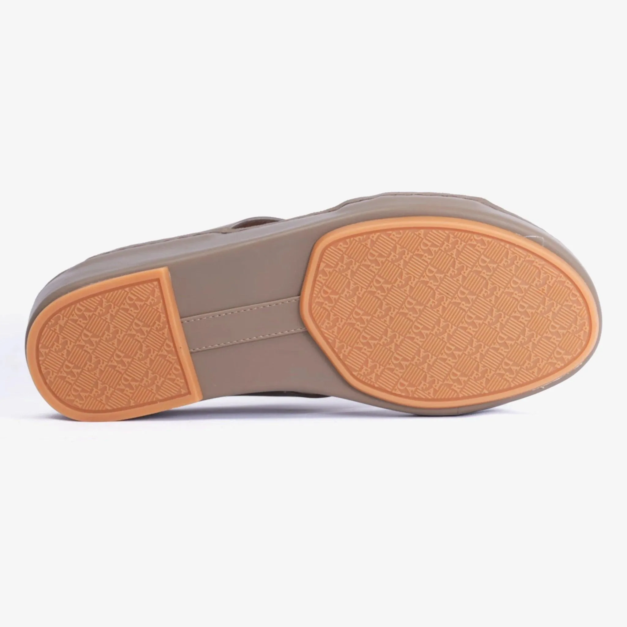 FARADA ARABIC SLIPPER WITH SINGLE STRAP AROUND THE ANKLE TRUFFLE