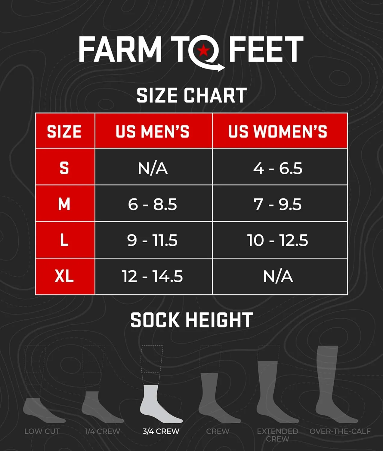 Farm to Feet Big Sur Trail Light Cushion 3/4 Crew Socks