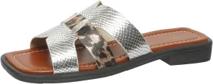 Fashion Slides Slippers for Summer Flat Sandals Comfortable Suitable For Party Vacation Sexy Square Toe Bohemian Sandals