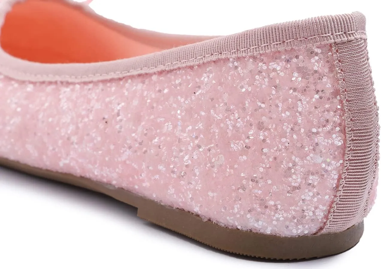 FEVERSOLE Women's Macaroon Colorful Memory Foam Cushion Insock Patent Ballet Flat