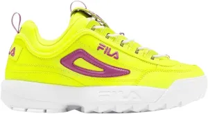 Fila Disruptor II Premium Fashion Sneaker Safety Yellow/Orchid Flower/White 7 B (M)
