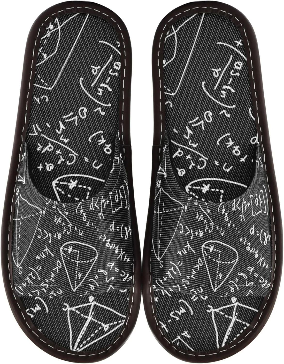 Fisyme Slippers for Women Men Slip-On Open Toe Indoor Outdoor House Shoes Home Slipper