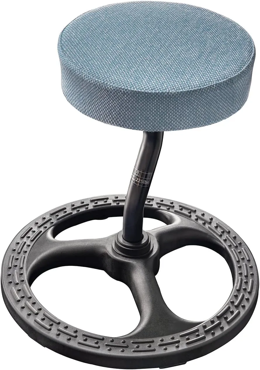 Fitness Seat, ADHD Chair Stool for Stability, Balance, Yoga, Office, School, Wellness, Active Sitting with Non-Slip Base and Washable Seat Cover