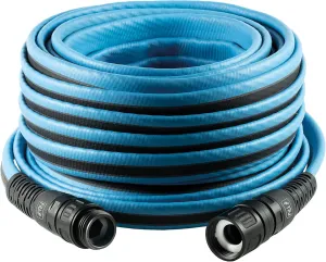 FITT Force Tek Garden Hose, Lightweight Ultra Flexible Durable Kink-Free Medium duty Flat Water Hose, 75-Feet x 5/8-Inch