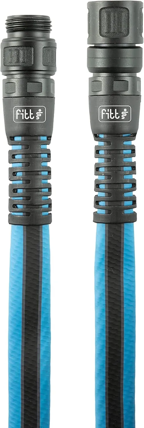 FITT Force Tek Garden Hose, Lightweight Ultra Flexible Durable Kink-Free Medium duty Flat Water Hose, 75-Feet x 5/8-Inch