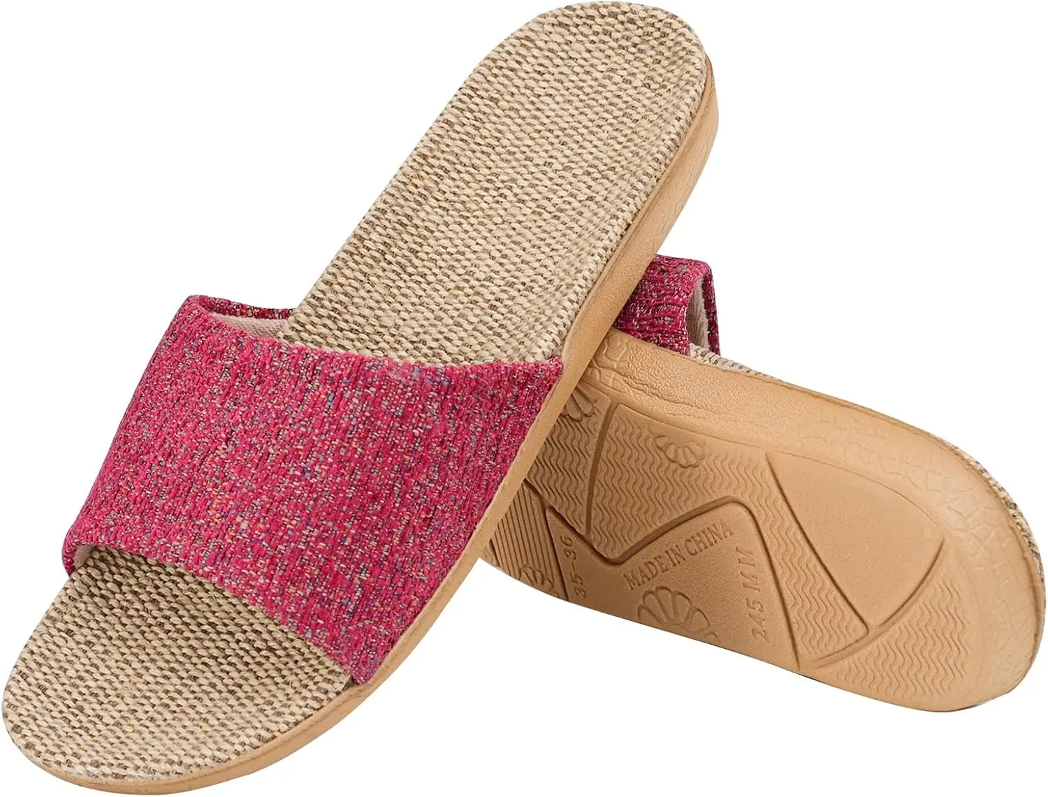 Flax Tatami Slippers No Slip Indoor Slippers Open Toe