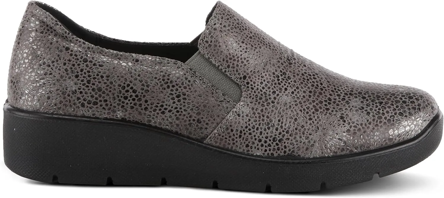 Flexus Spring Step Pellegrini Women's Loafer - Embossed Clogs Platform Loafers for Women - Stretchable Casual Slip On Shoes