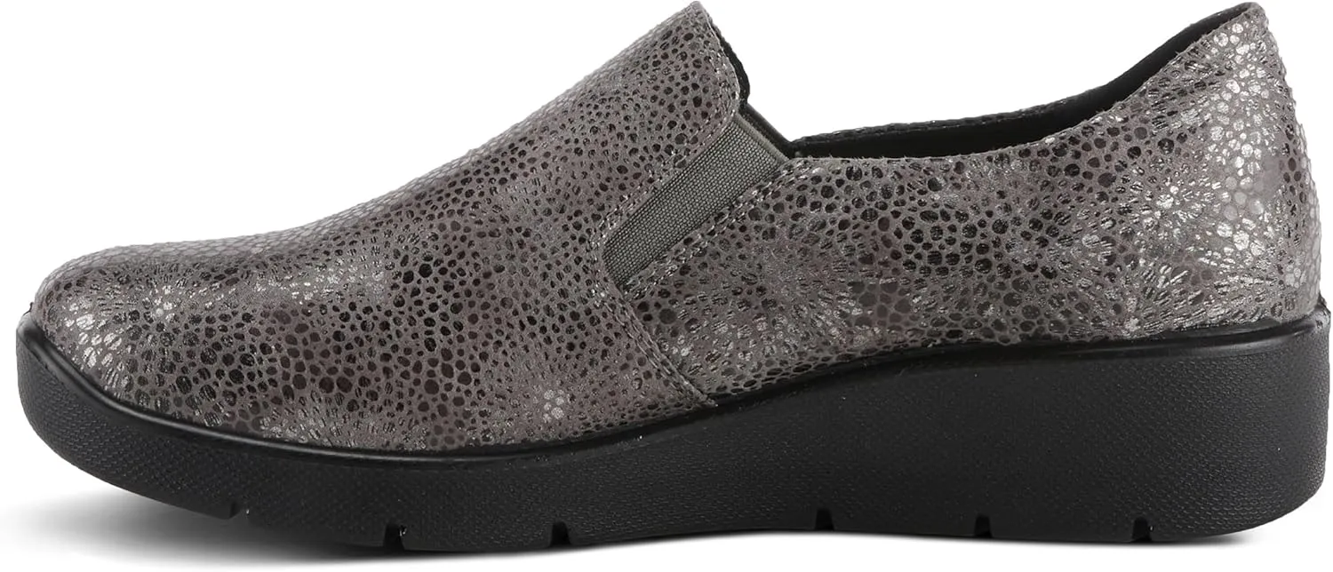 Flexus Spring Step Pellegrini Women's Loafer - Embossed Clogs Platform Loafers for Women - Stretchable Casual Slip On Shoes