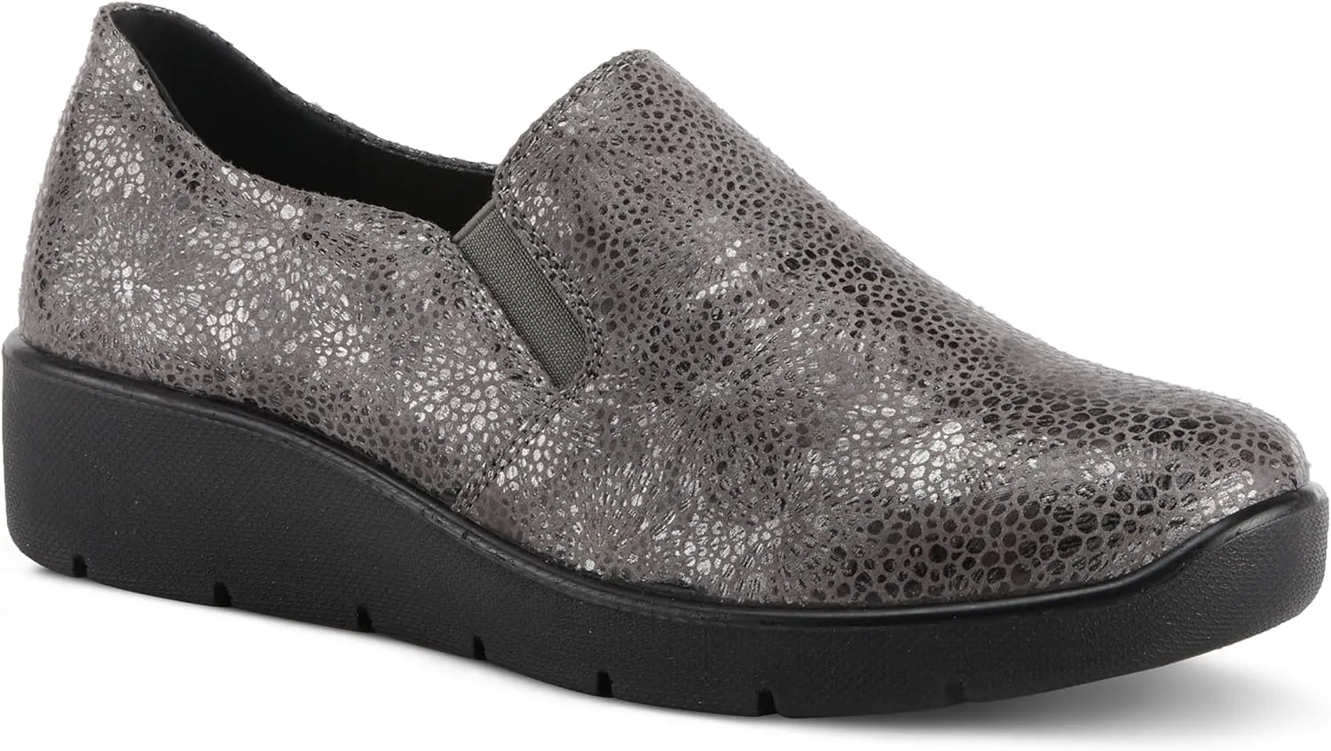 Flexus Spring Step Pellegrini Women's Loafer - Embossed Clogs Platform Loafers for Women - Stretchable Casual Slip On Shoes