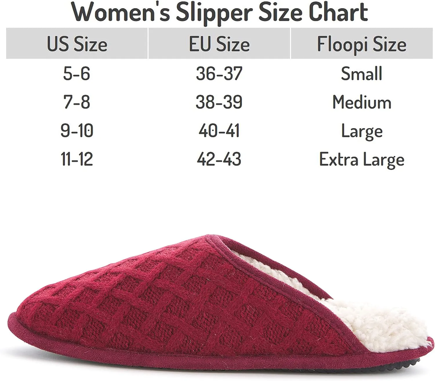 Floopi Slippers for Women Kelly Indoor Outdoor Plaid Faux Sherpa Fur Lined Scuff Slipper W/Memory Foam