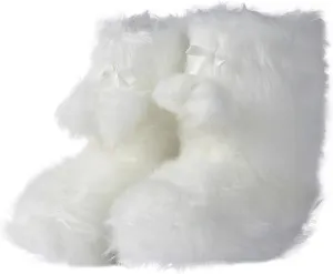 Forfoot Slipper Boots, Cozy Indoor Booties for Women Fluffy Comfortable House Shoes Fuzzy Anti-Slip Boots Winter