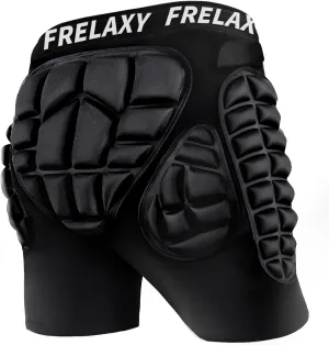 Frelaxy 3D Protective Butt Pads Padded Shorts for Snowboard, Ski and Skate, Crash Pad Impact Gear, Protection for Tailbone, Hip, and Butt