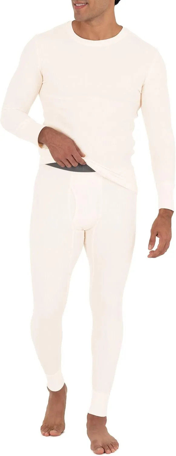 Fruit of the Loom mens Recycled Premium Waffle Thermal Underwear Long Johns Bottom