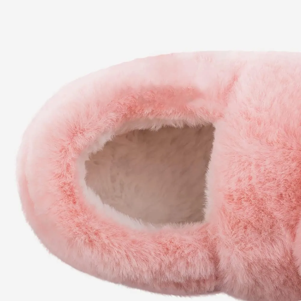 Fuzzy Bunny Slippers for Girls Warm Winter Slippers Women Home Slippers Plush Animal Slippers Pink Slippers