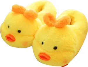 Fuzzy Cozy Pig Animal Cartoon Slippers for Women - Indoor Warm Winter Home Furry Slippers