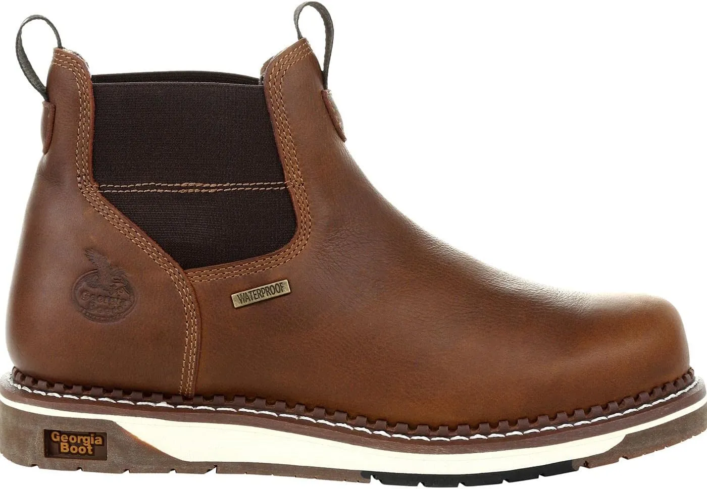 Georgia Boot AMP LT Wedge Steel Toe Waterproof Chelsea Work Boot