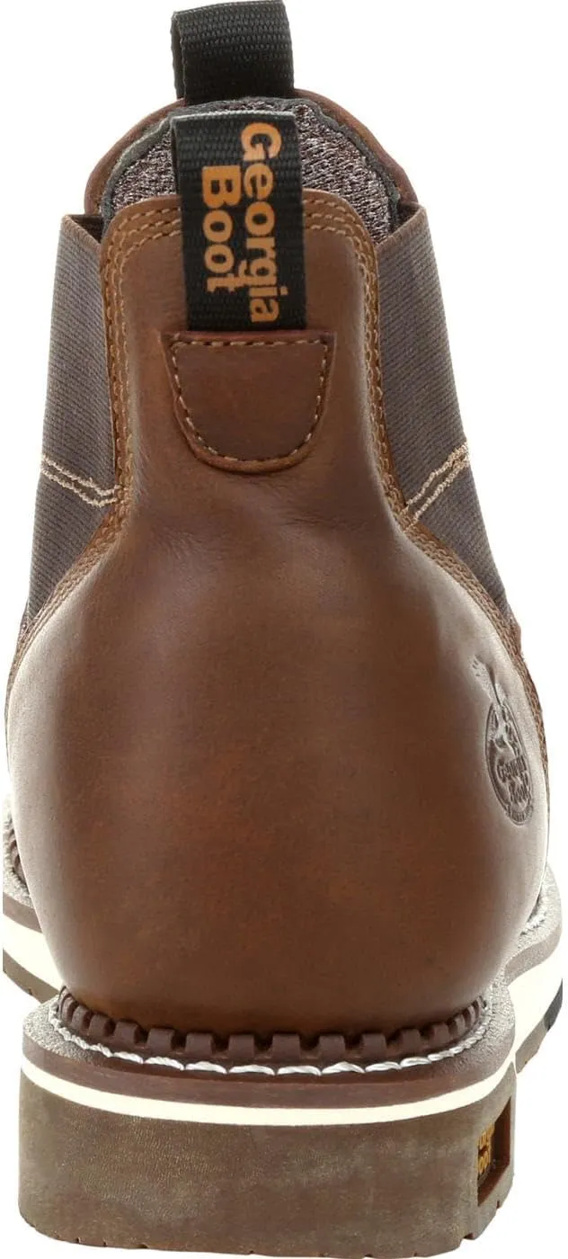 Georgia Boot AMP LT Wedge Steel Toe Waterproof Chelsea Work Boot
