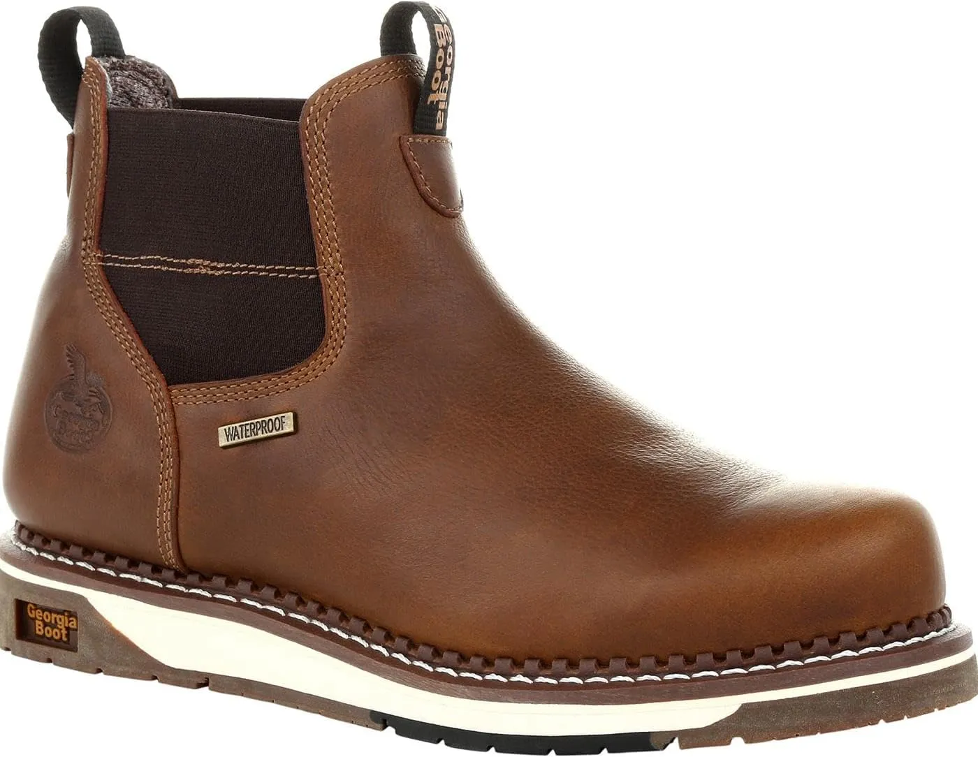 Georgia Boot AMP LT Wedge Steel Toe Waterproof Chelsea Work Boot