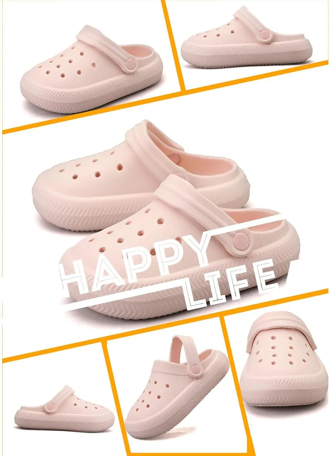 Gigididi Kids Clogs Toddler Garden Slip On Water Shoes,Beach Slipper for Boys and Girls