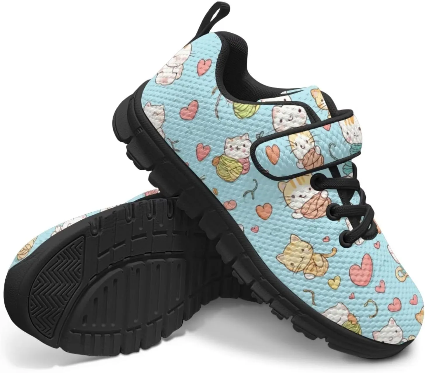Girls Cute Sneakers Single Buckle Athletic Shoes Breathable Mesh Sneaker for Running Tennis Walking US 11-2.5