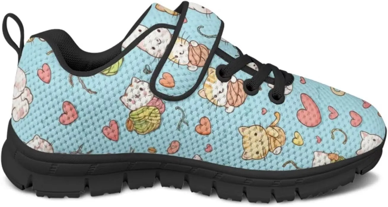 Girls Cute Sneakers Single Buckle Athletic Shoes Breathable Mesh Sneaker for Running Tennis Walking US 11-2.5