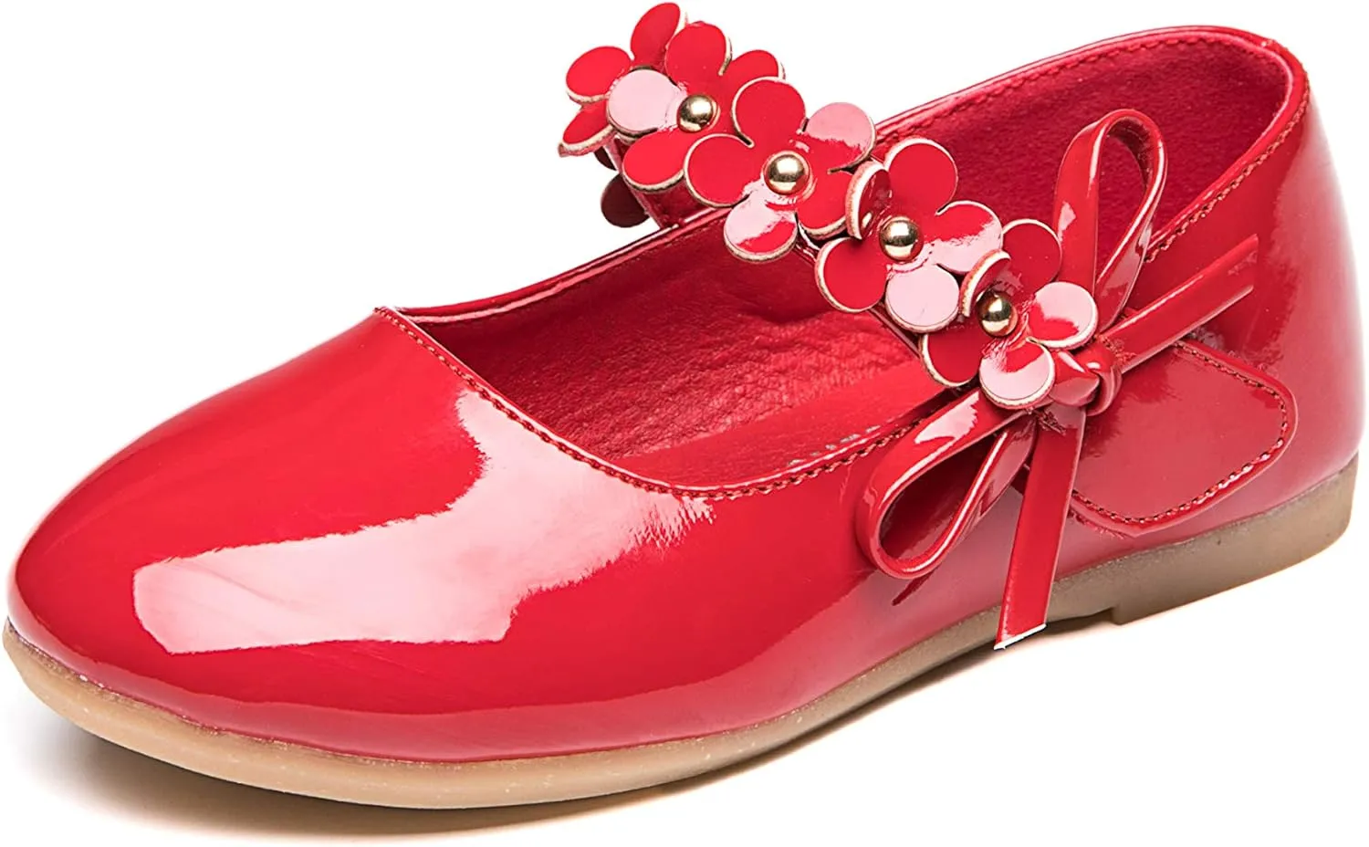 Girls Dress Ballet Mary Jane Flat Shoes for Toddler Little Kids Princess Flower Girl Wedding Party