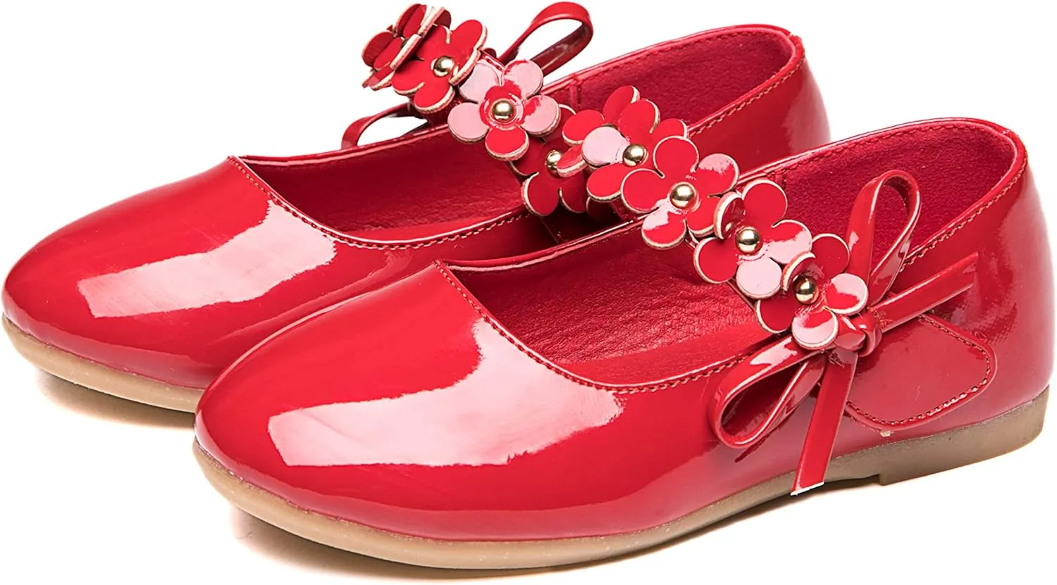 Girls Dress Ballet Mary Jane Flat Shoes for Toddler Little Kids Princess Flower Girl Wedding Party