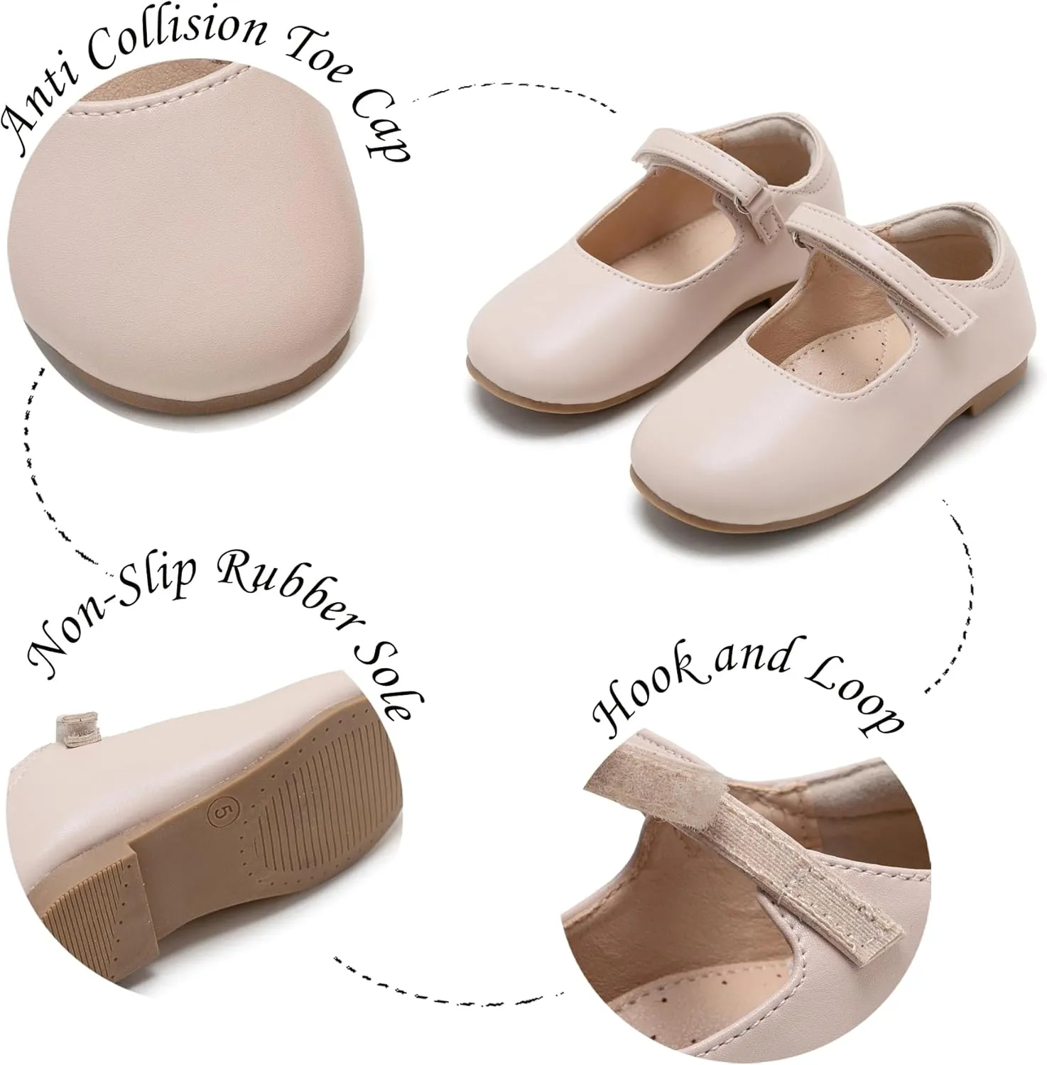 Girls Dress Shoes Ballet Mary Jane Flat Toddler Kid Bow Party Shoes