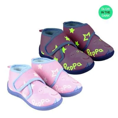 Girls' Peppa Pig Character Toddler & little Kids House Slippers (Glows in the dark)