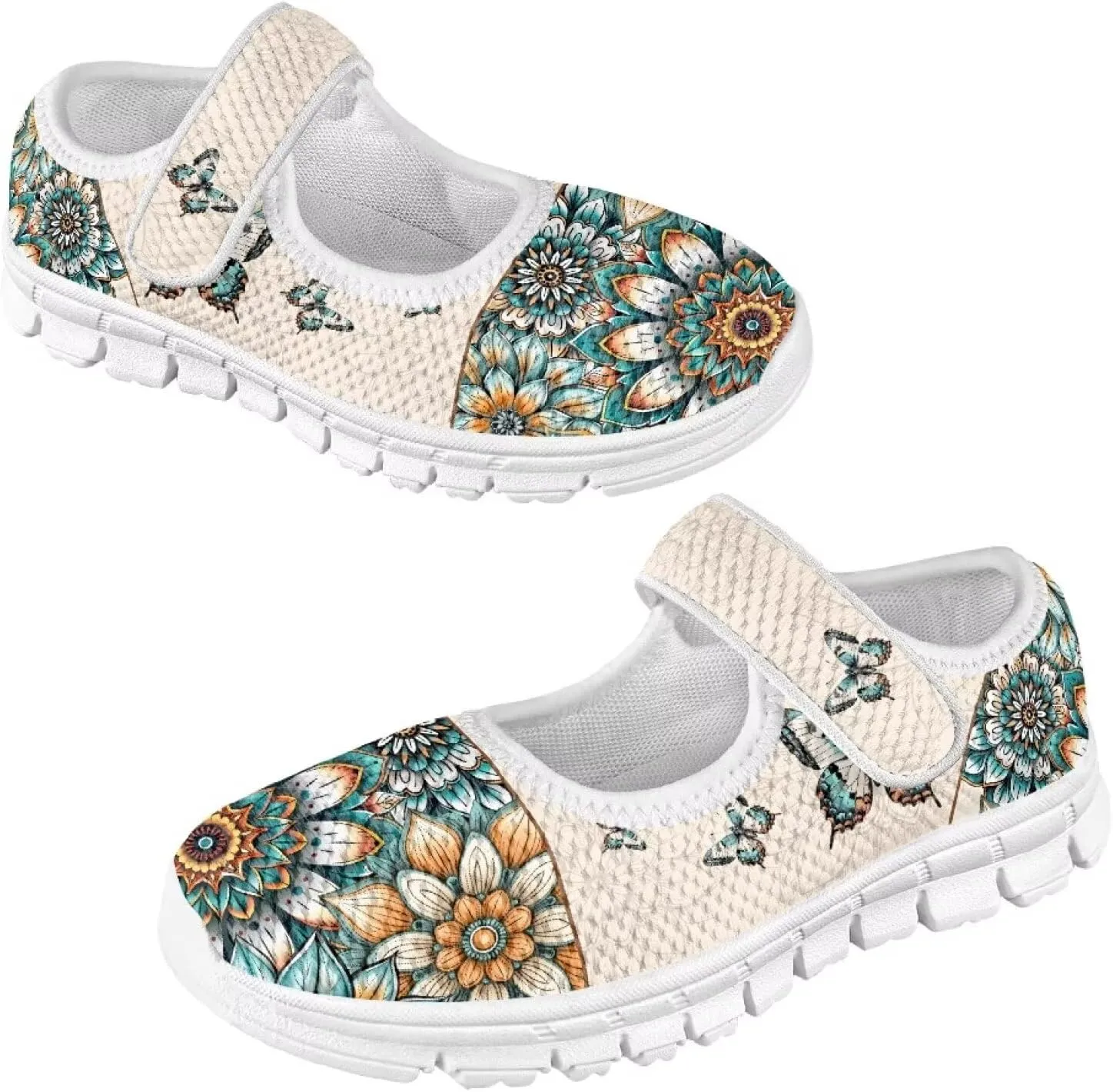 Girls Single Buckle Sneaker,Mary Jane Flats Shoes for Kids,Lightweight Walking Sneaker with White Sole Size 11-15