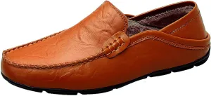 Go Tour Men's Premium Genuine Leather Casual Slip on Loafers Breathable Driving Shoes Fashion Slipper