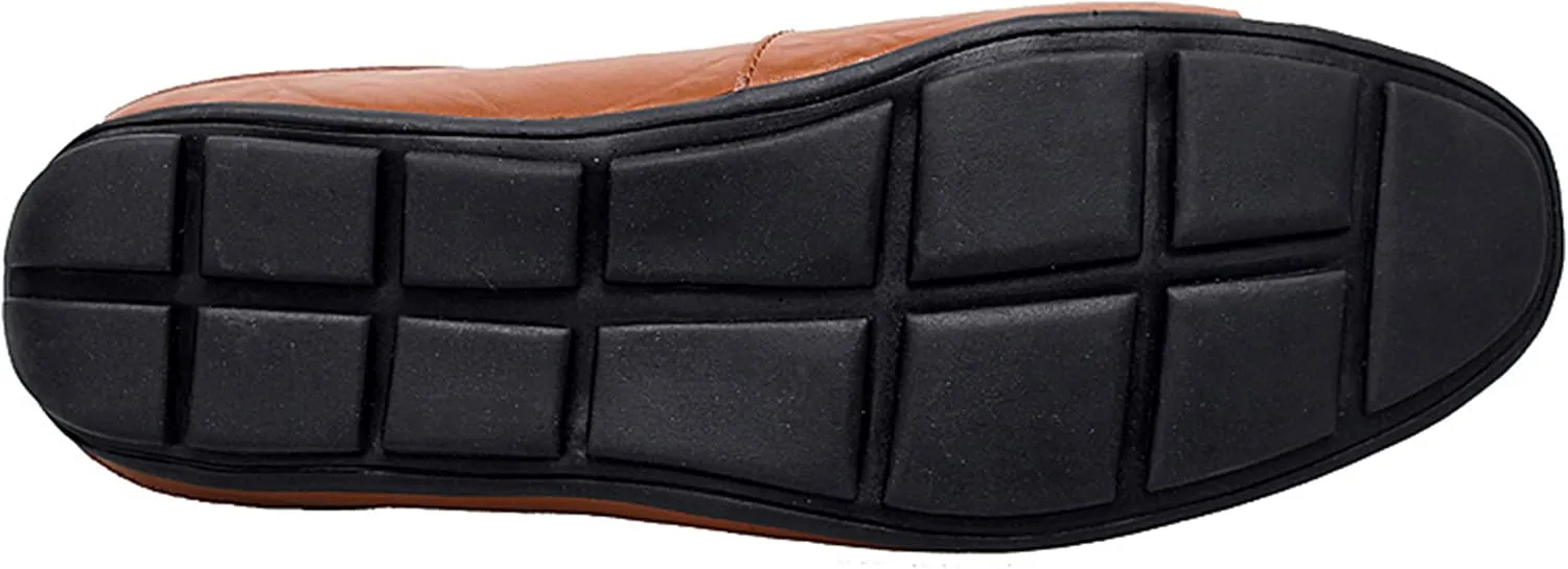 Go Tour Men's Premium Genuine Leather Casual Slip on Loafers Breathable Driving Shoes Fashion Slipper