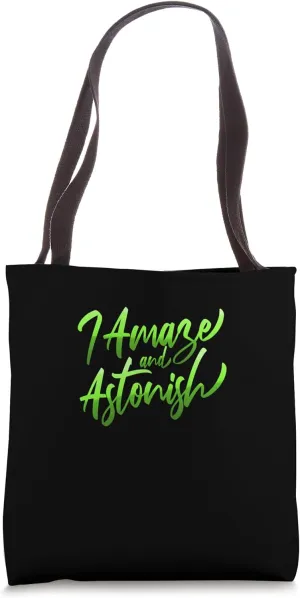Green I Amaze & Astonish Green Graphic Tote Bag