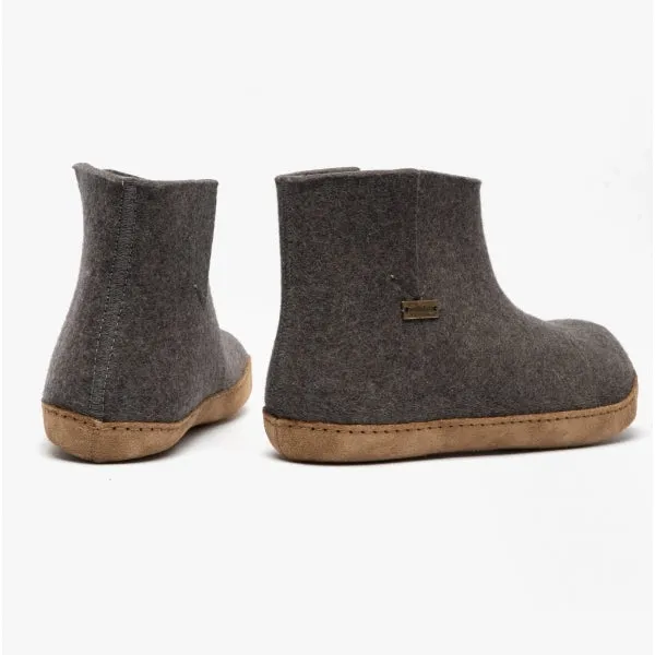 Haflinger EMIL'S BOOTY Womens Wool Slipper Boots Anthracite
