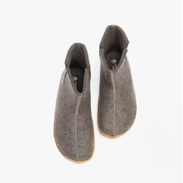 Haflinger EMIL'S BOOTY Womens Wool Slipper Boots Anthracite