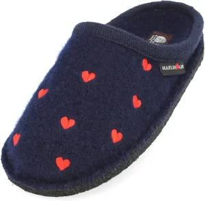 HAFLINGER Flair Valentine Wool Slipper Unisex Heart Design