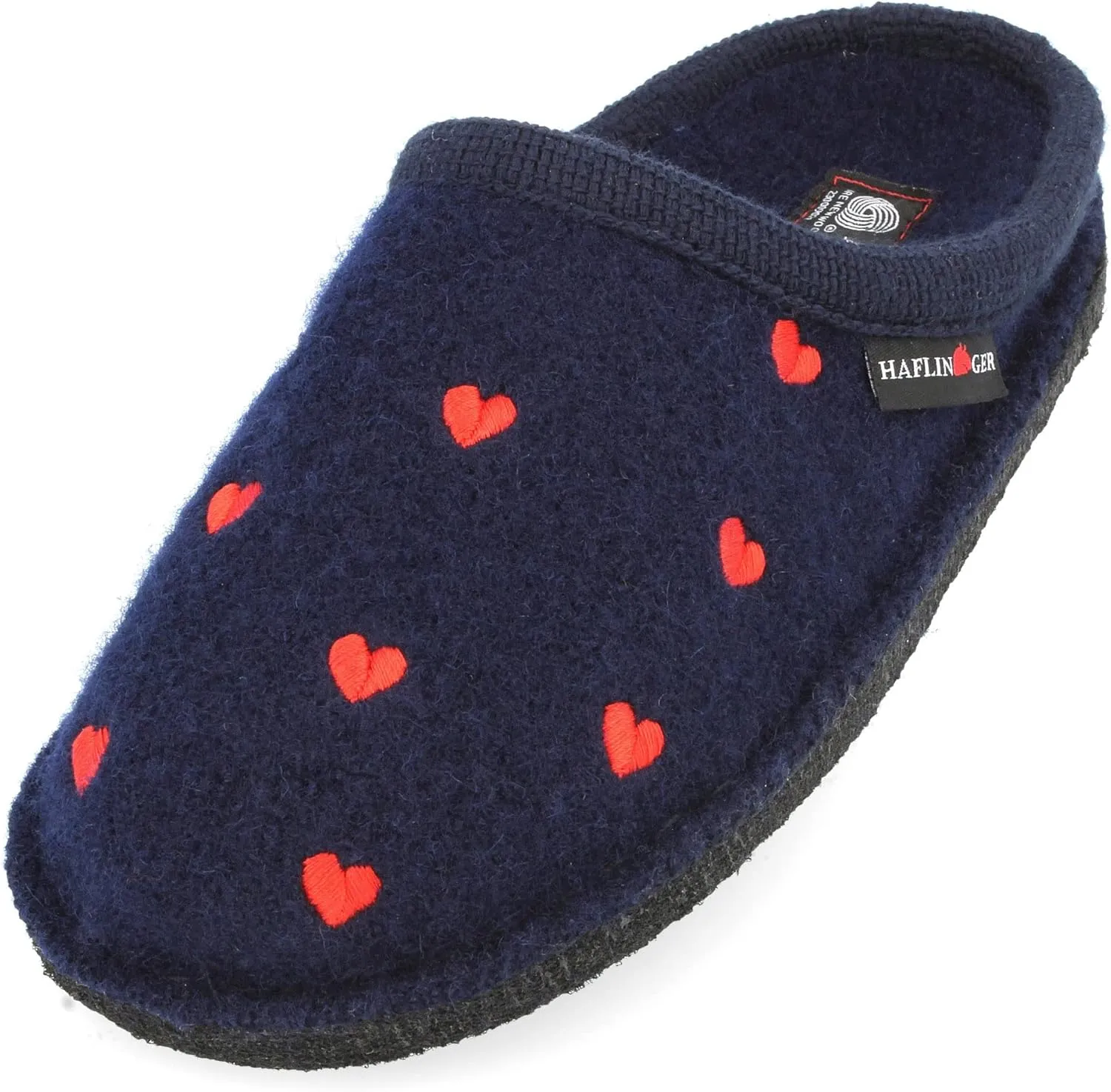 HAFLINGER Flair Valentine Wool Slipper Unisex Heart Design